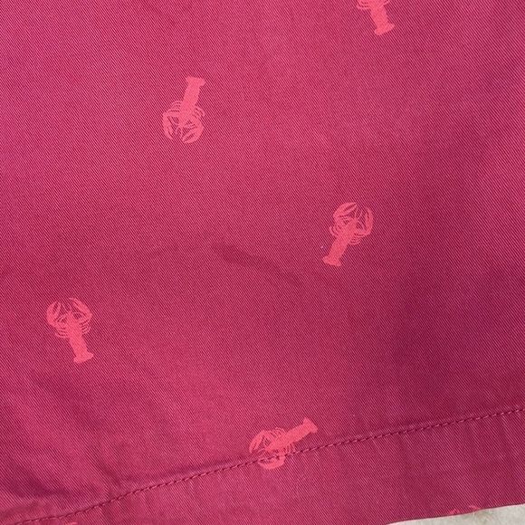 Lobster (or Crawfish 😜) Slim Fit Flat Front Chino Shorts Red Size 40 💗 - Picture 5 of 5